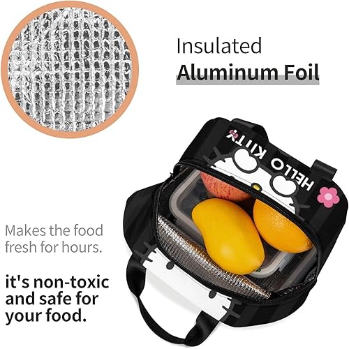 Miniatura 6 de IBOBFBG Linda bolsa de almuerzo de anime de dibujos animados Kawai para adultos, trabajo, viajes, senderismo, picnic, regalo de Navidad para mujeres