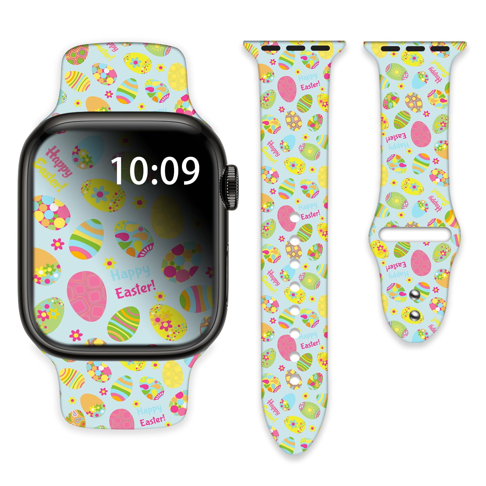 Watch Bands Compatible with Apple Watch 38mm 40mm 41mm 42mm 44mm 45mm 49mm for Women Men Silicone Wristbands Strap Replacement for IWatch Series SE 8 7 6 5 4 3 2 1