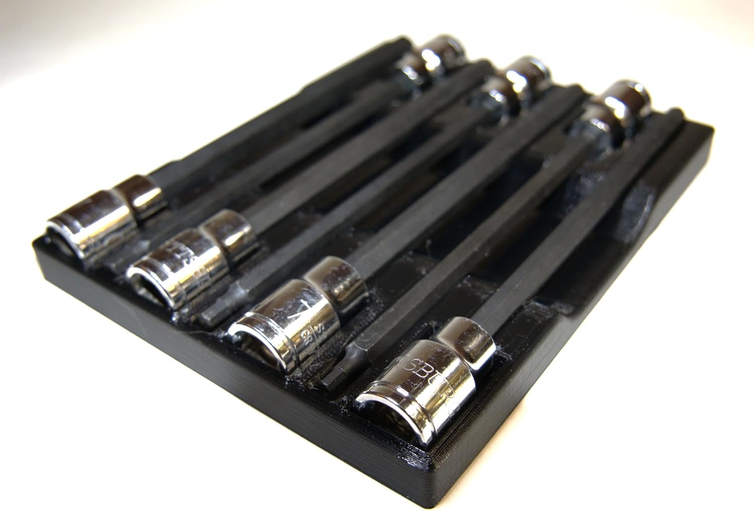 Magnetic Long Hex Socket Organizer – Fits Most Metric Long Hex Socket Sets – Durable PETG Construction – Compatible with Harbor Freight and Matco Tools Sets