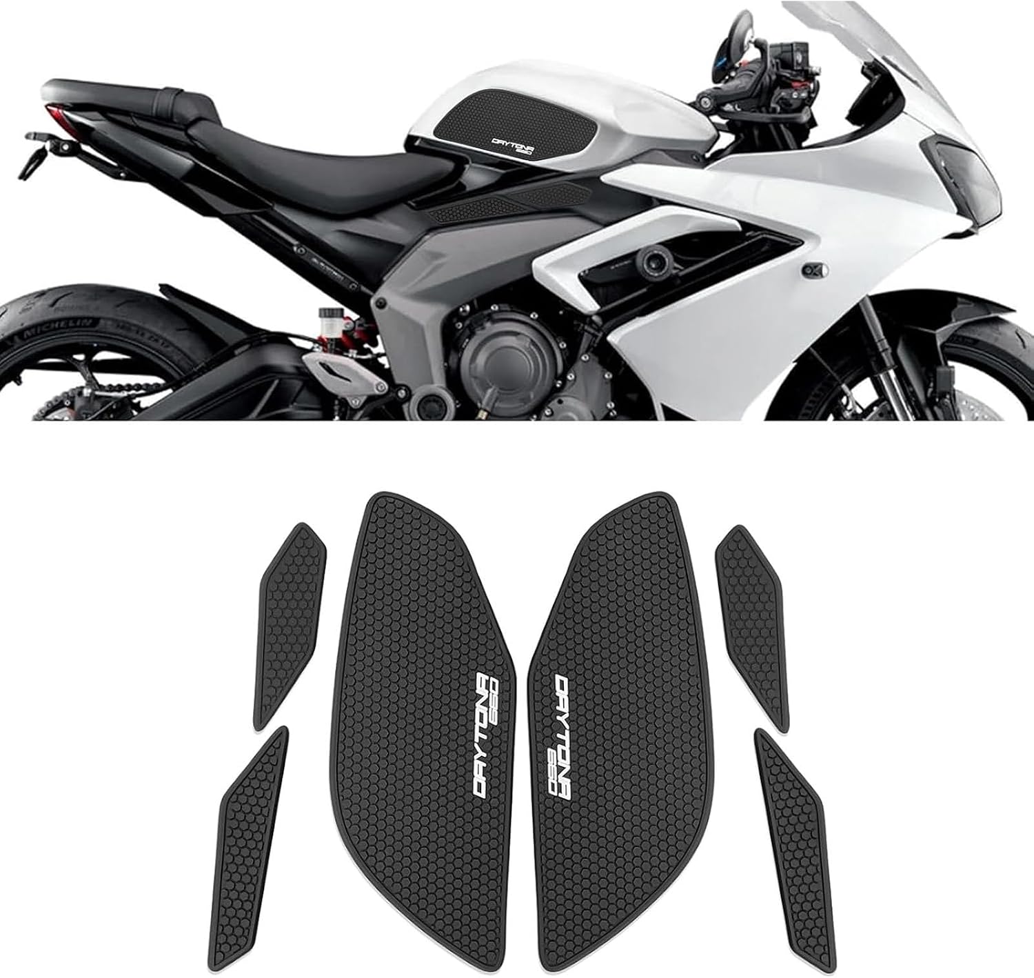 For Day.tona 660 Day.tona 660 day.tona 660 2026 2025 2024 accessories tank grip fuel tank traction pad anti-slip sticker fue daytona 660l tank pad