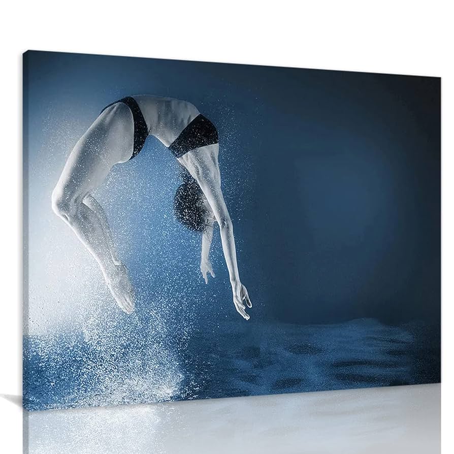 Amazon.co.jp: 絵画 飛び込み競技インテリア 絵画 運動アート