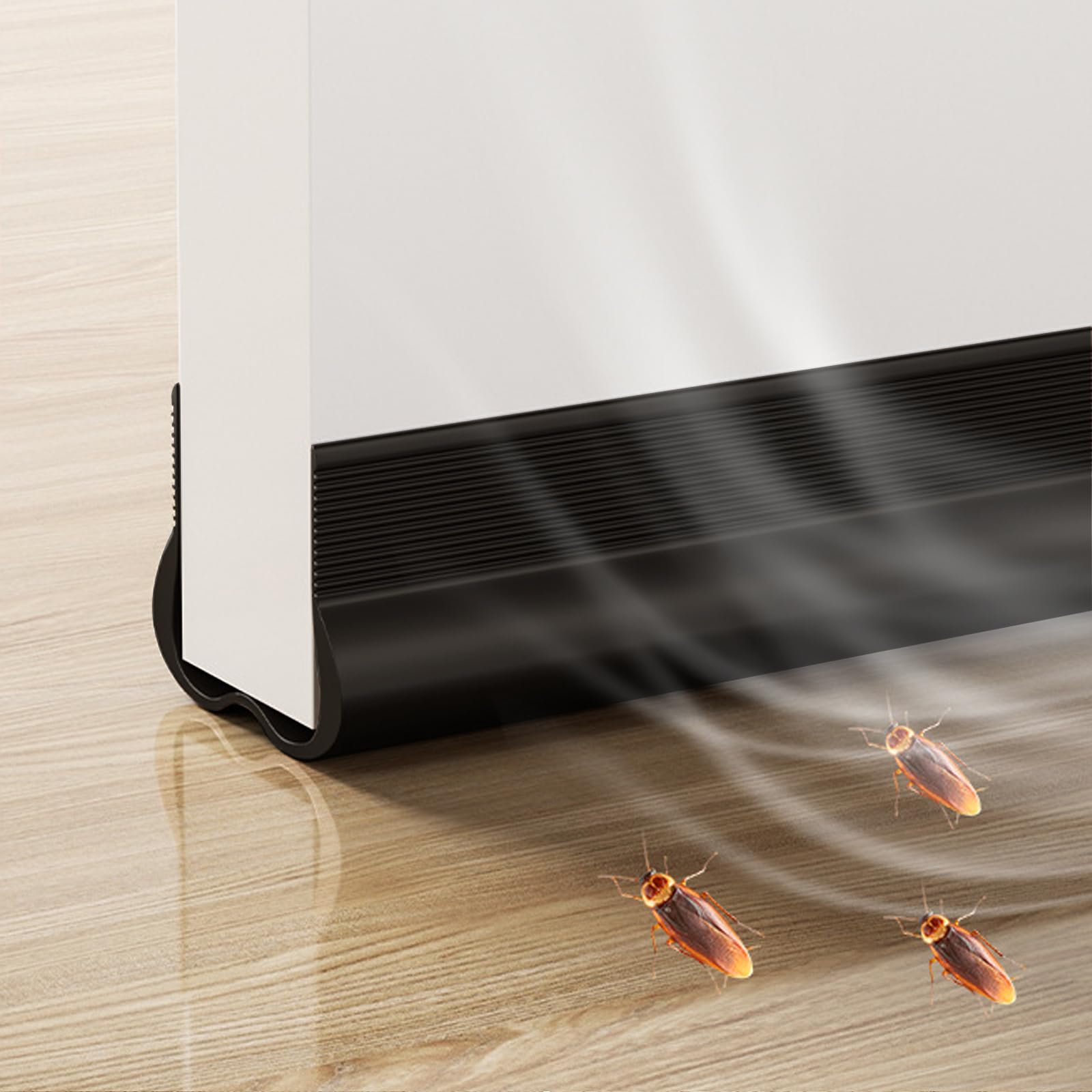 AnnuoYi Door Draft Stopper,Door Draft Blocker,PVC Seal Strips Efficiency Door Bottom Sealing Strips for Noise Reduction & Insulation & Noise Stopper,4.5cm W x 93cm L