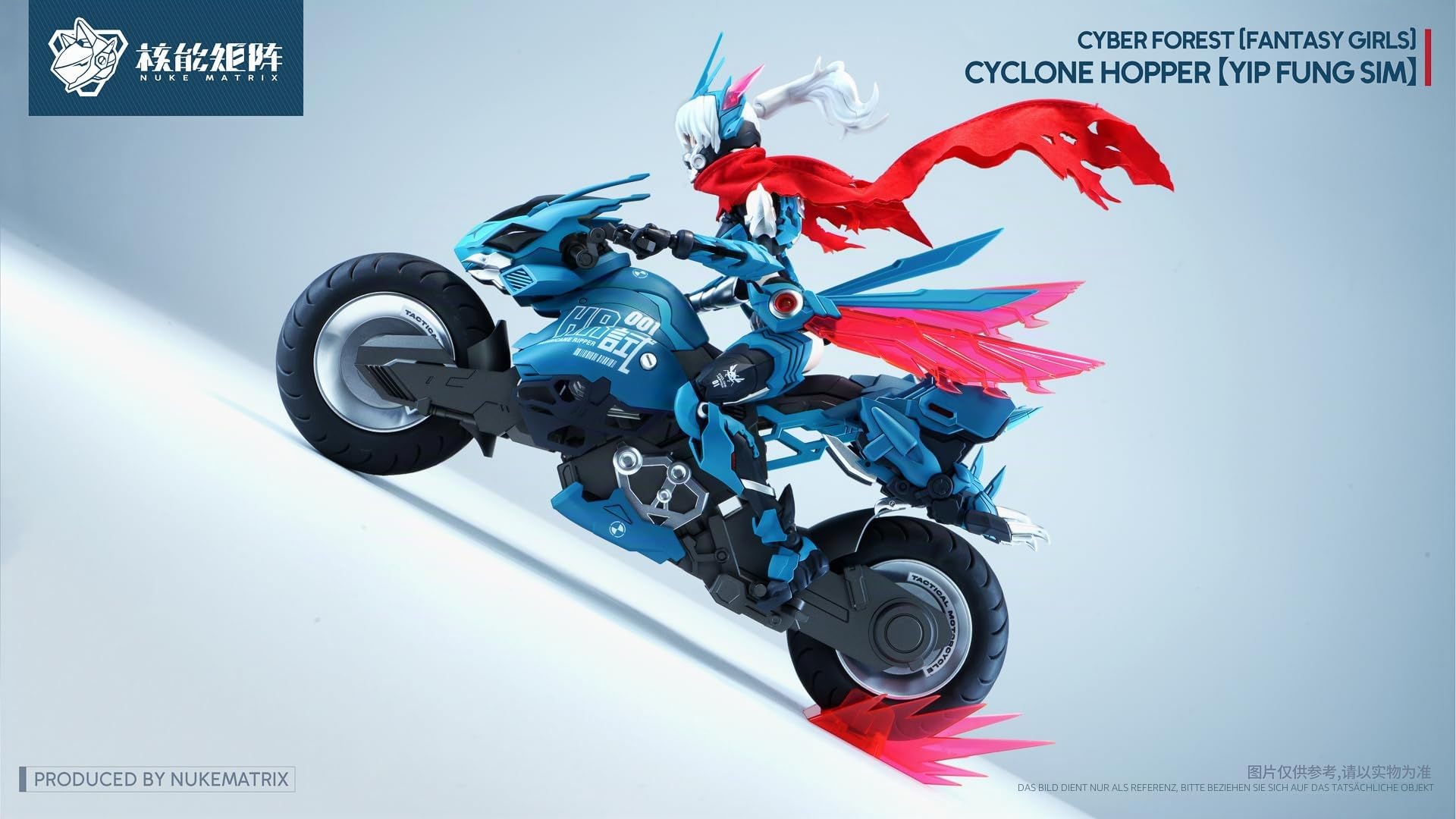 TOYVERSE Nuke Matrix 1/12 Figura Model Kit, Cyber Forest Fantasy Girs, Cyclone Hopper YIP Fung SIM, bewegliche Gelenke, Charaktermodell, ab 15 Jahren