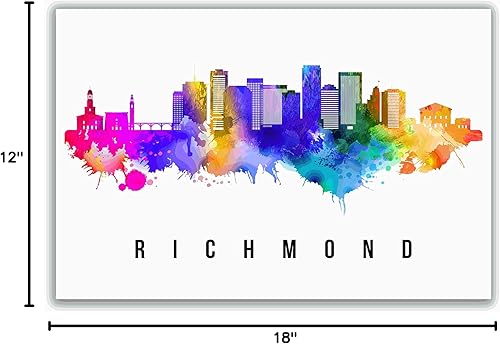 Vista 195 de Póster de Fargo Skyline Dakota del Norte, pintura de paisaje urbano de Dakota del Norte, póster de Fargo Dakota del Norte, impresión de paisaje