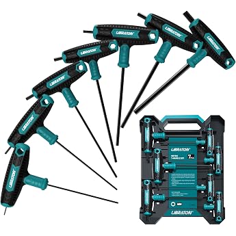libraton t-handle wrench set metric t handle screwdriver set 7 pieces 2.5-10 mm all key with cross handles