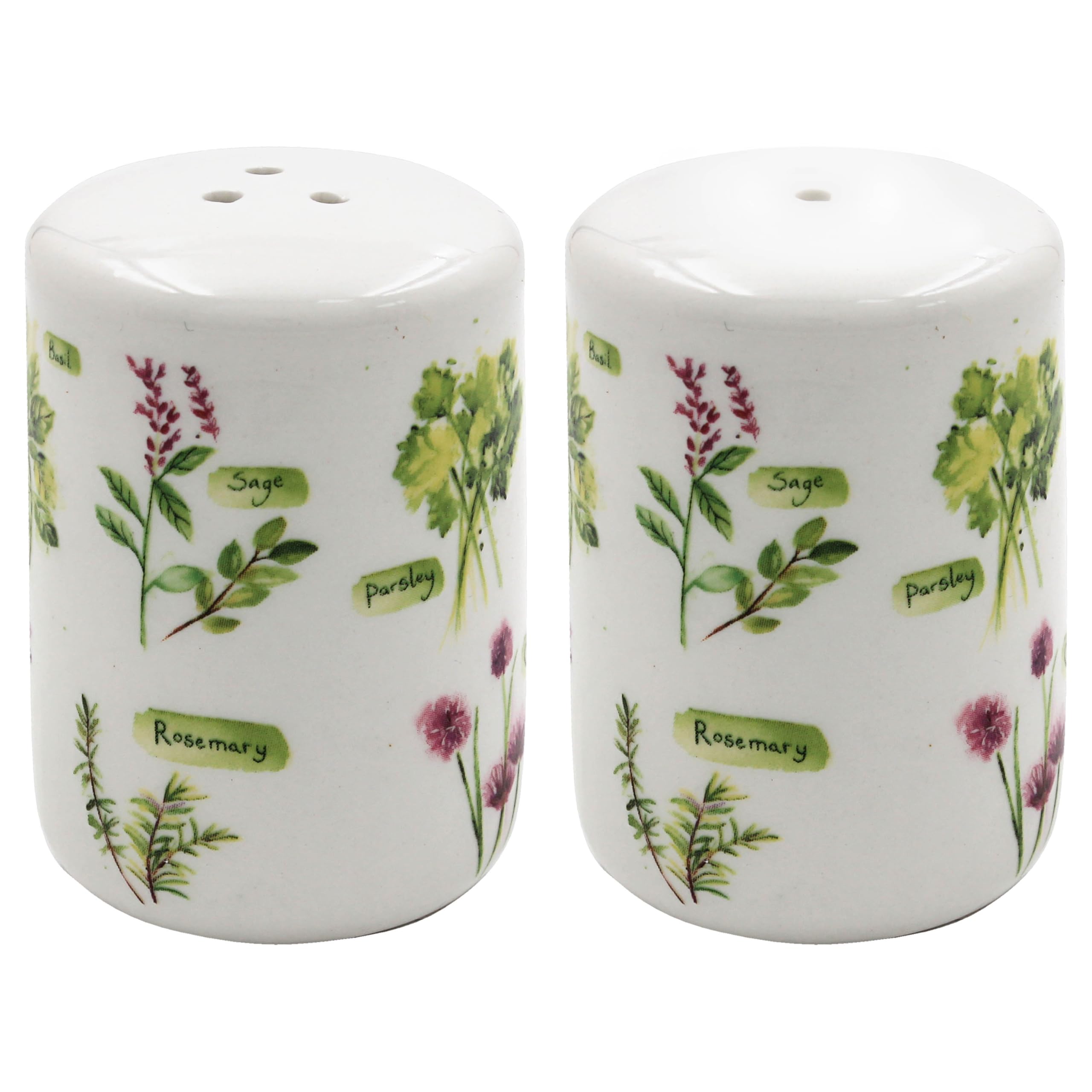 The Leonardo Collection Women's Herb Garden Salt & Pepper By Jennifer Rose Gallery | Decorative Salt And Pepper Shaker Set With Herb Garden For Home & Kitchen | Ideal Kitchen Accessories Gift For & Men
