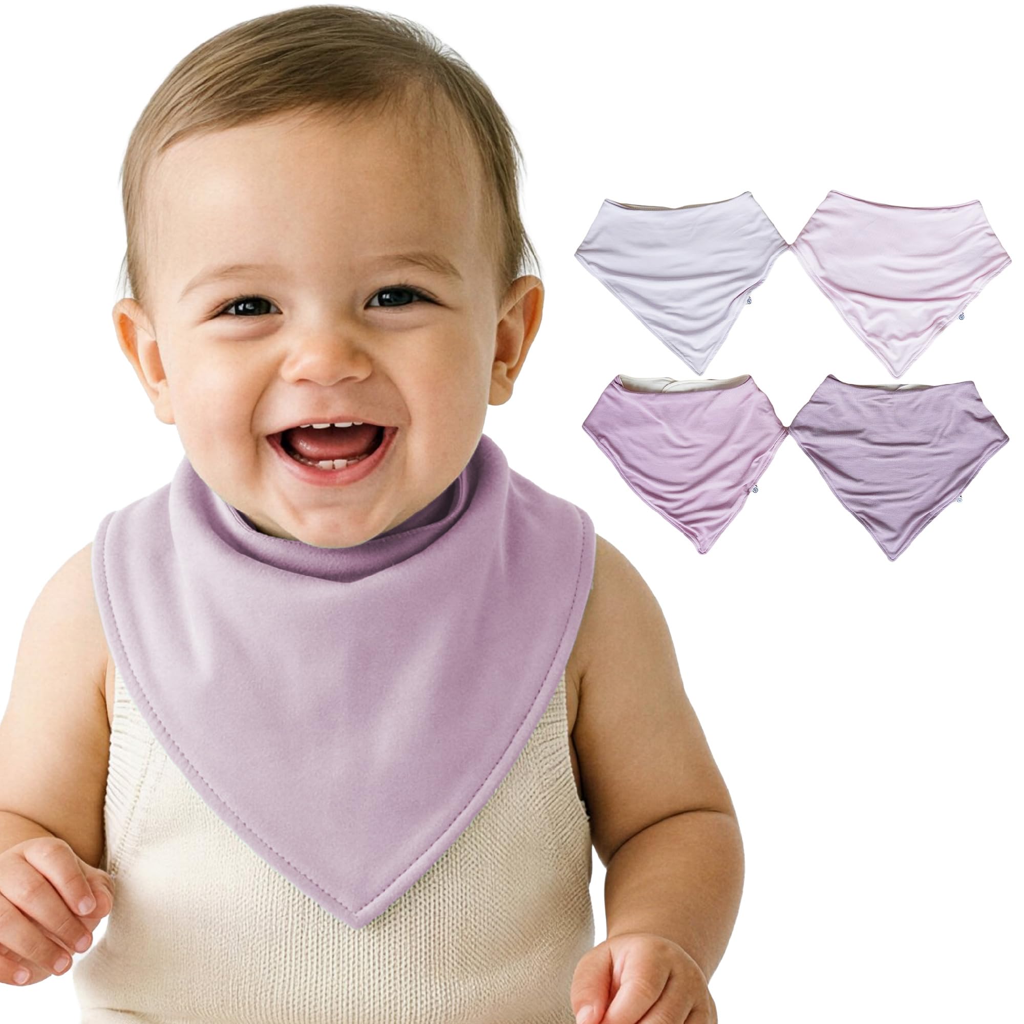 Caden Lane Bandana Bibs, Absorbent Baby Bib for Drooling, Feeding & Teething With Adjustable Double Snap Suitable for Newborns to Toddlers, Gender