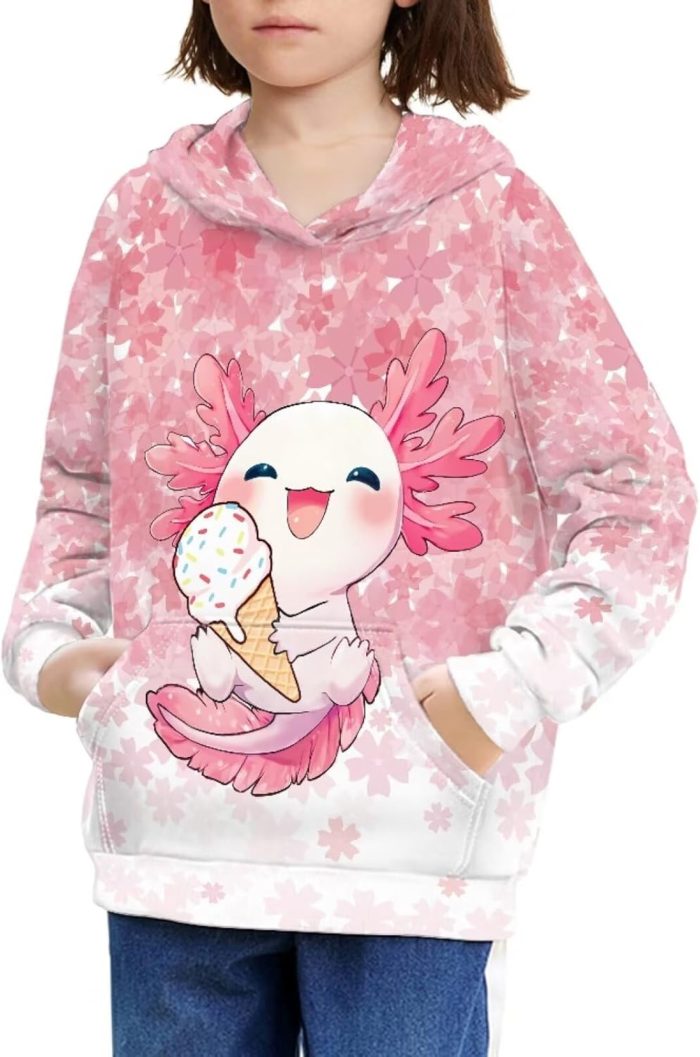 Yuuxorilu Unisex Kids Hoodies Youth Hooded Pullover Long Sleeve Sweatshirts with Pockets