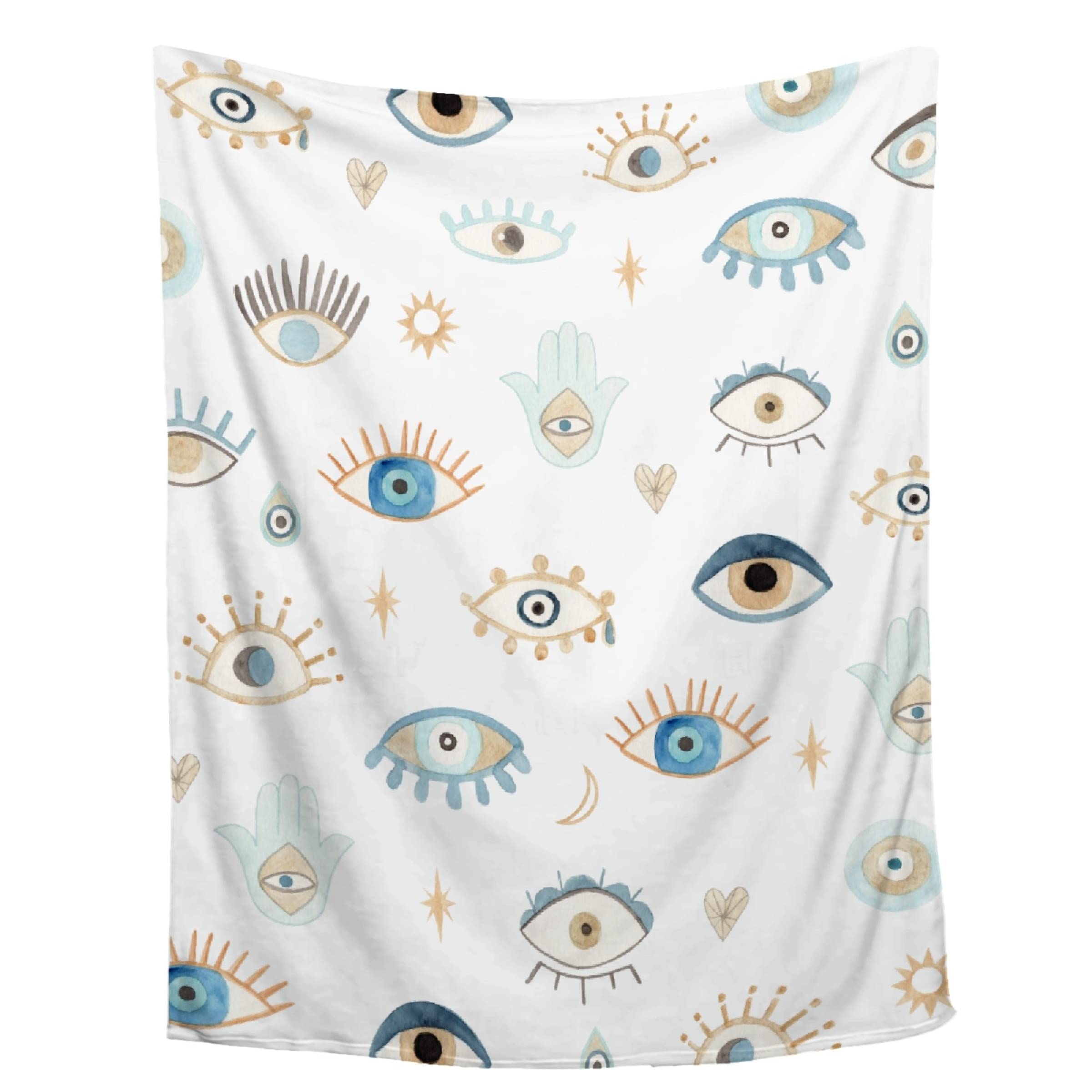 Sponsored Ad – NALACAL Evil Eye Throw Blanket,Plush & Comfy Magic Evil Eye Pattern Flannel Blanket,Evil Eye Gift for Women,Evil Eye Decor for Car Couch Bedroom All Seasons,40"x50"-Kids/Throw Size