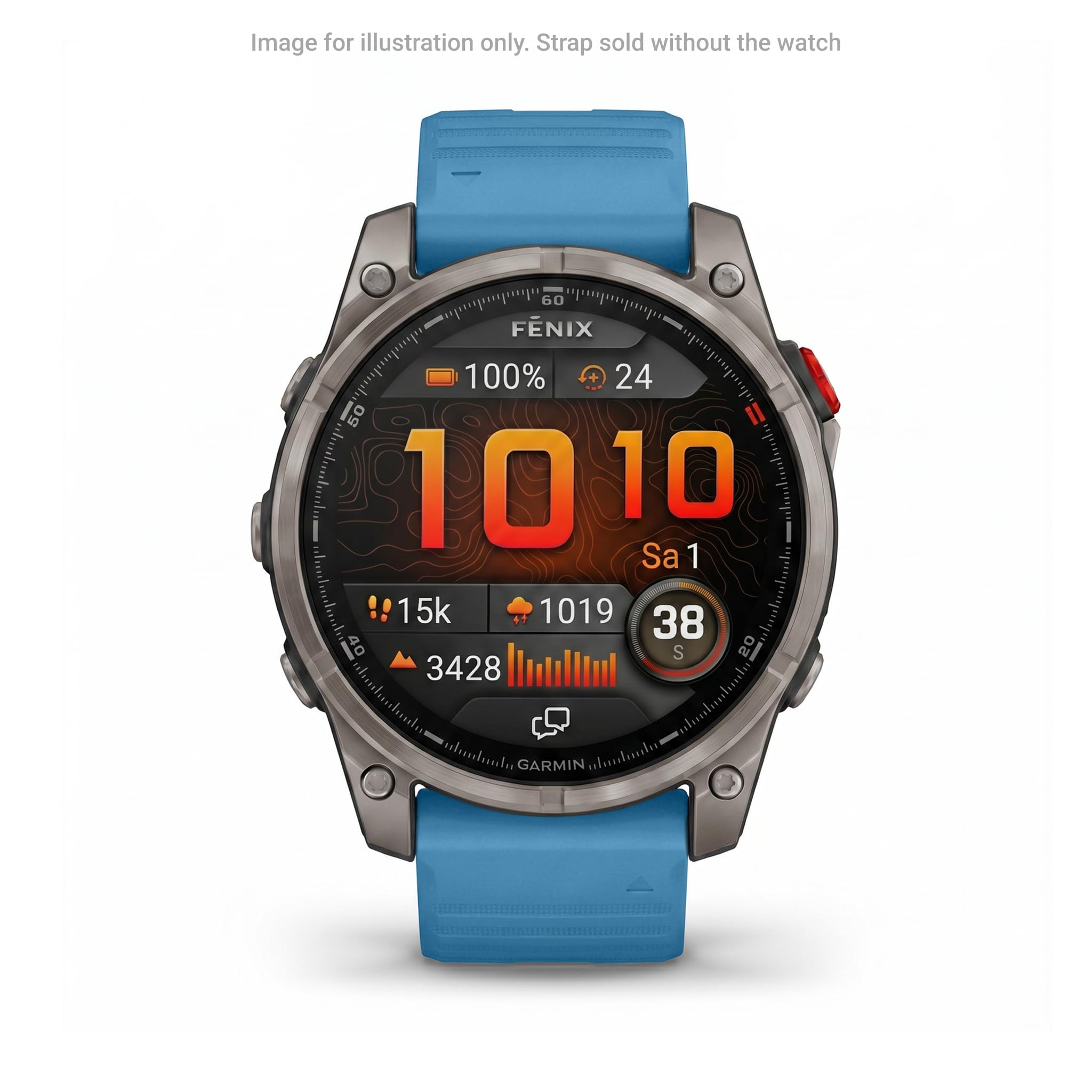 Amazon.com: Garmin QuickFit 22 Watch Band - Lakeside Blue Silicone