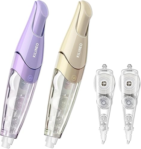 Cinta de corrección blanca retráctil recargable, juego de cinta correctora lisa blanca en forma de bolígrafo, cinta correctora, cinta de corrección