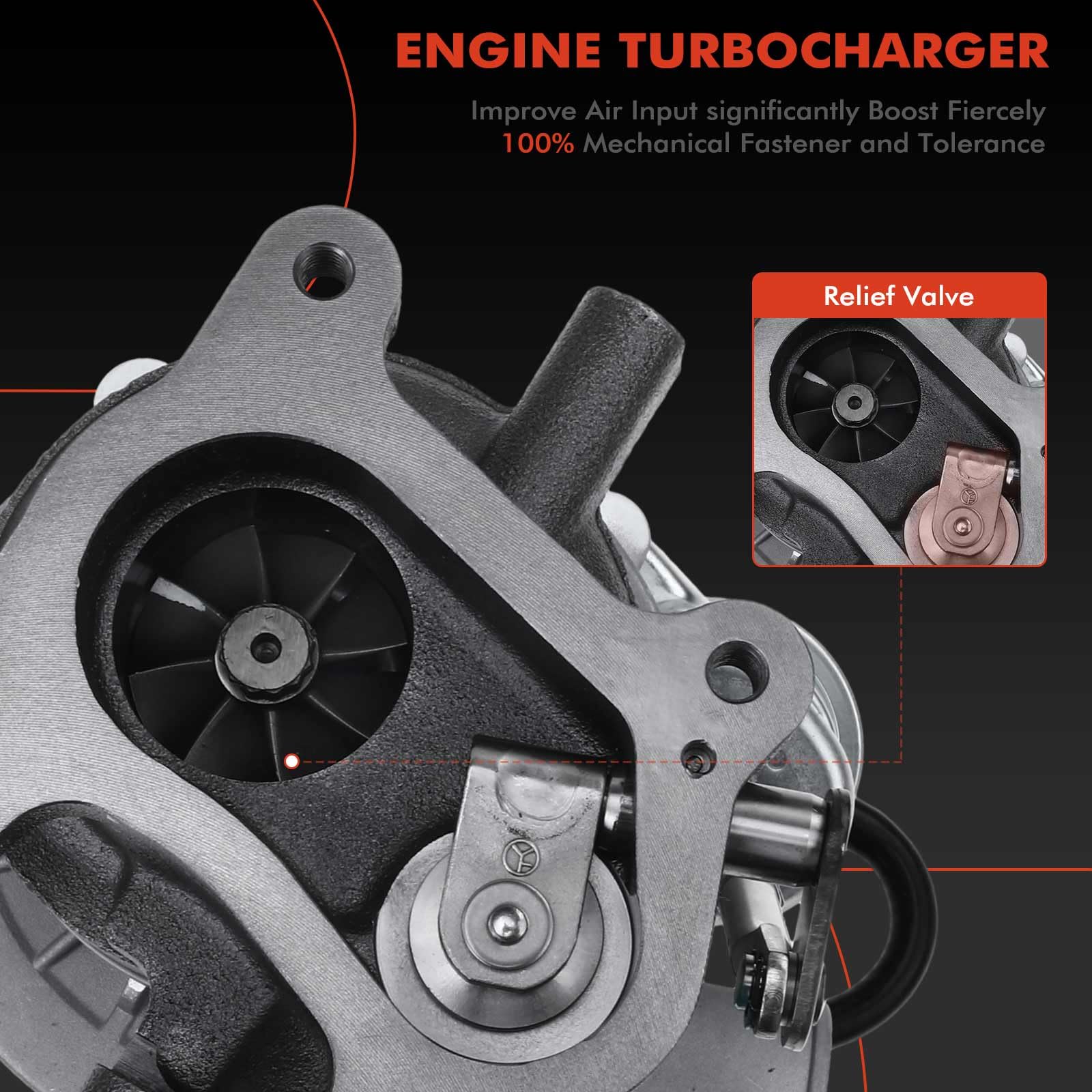 A-Premium Complete Turbo Turbocharger Kit, With Wastegate - View #3