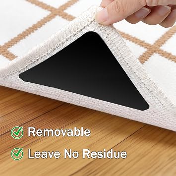 Songrey Rug Corner Grippers for Hardwood Floor 8PCS