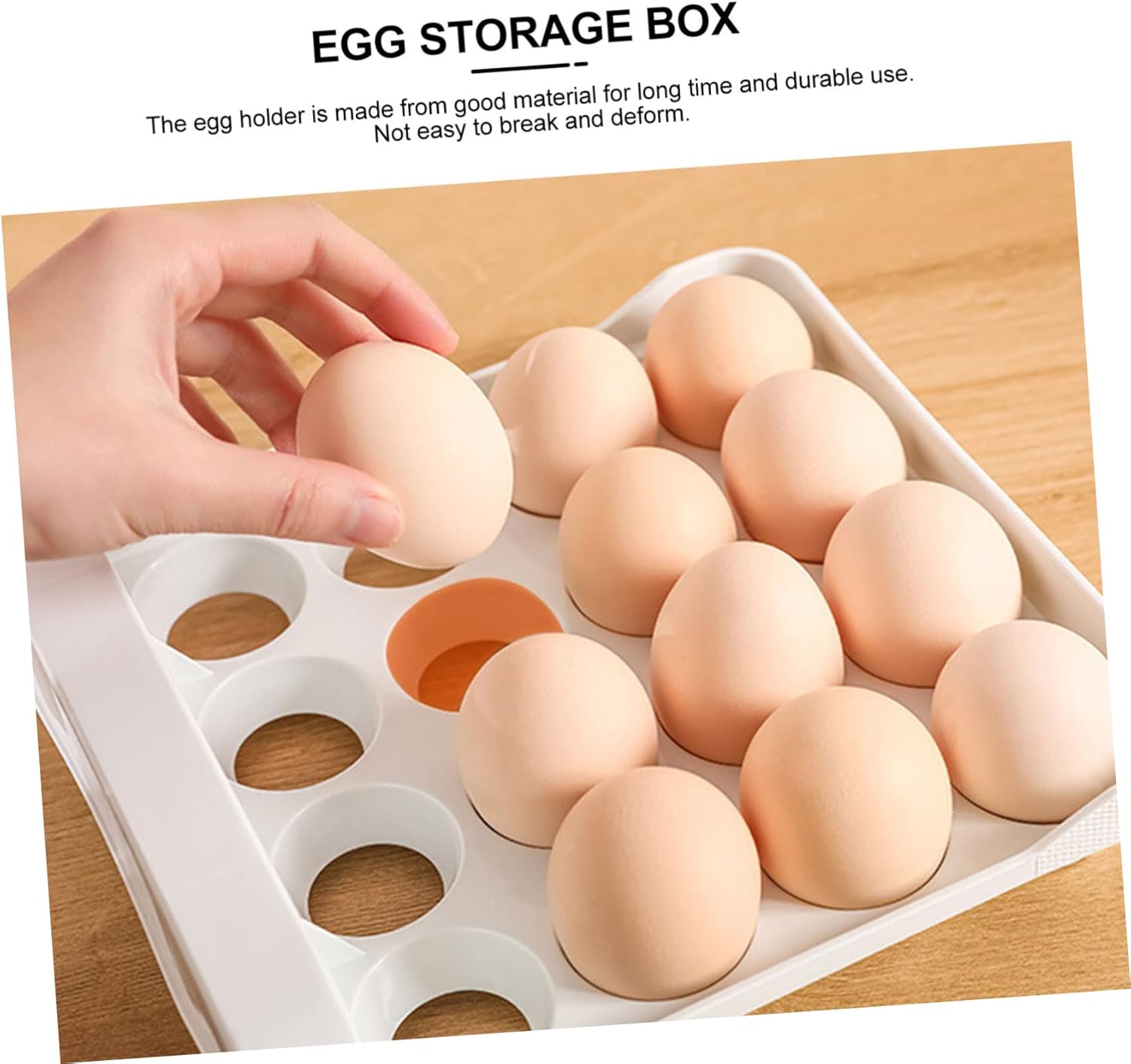 Egg Drawer Organizer 32-Grid Refrigerator Egg Storage Box for Freshness