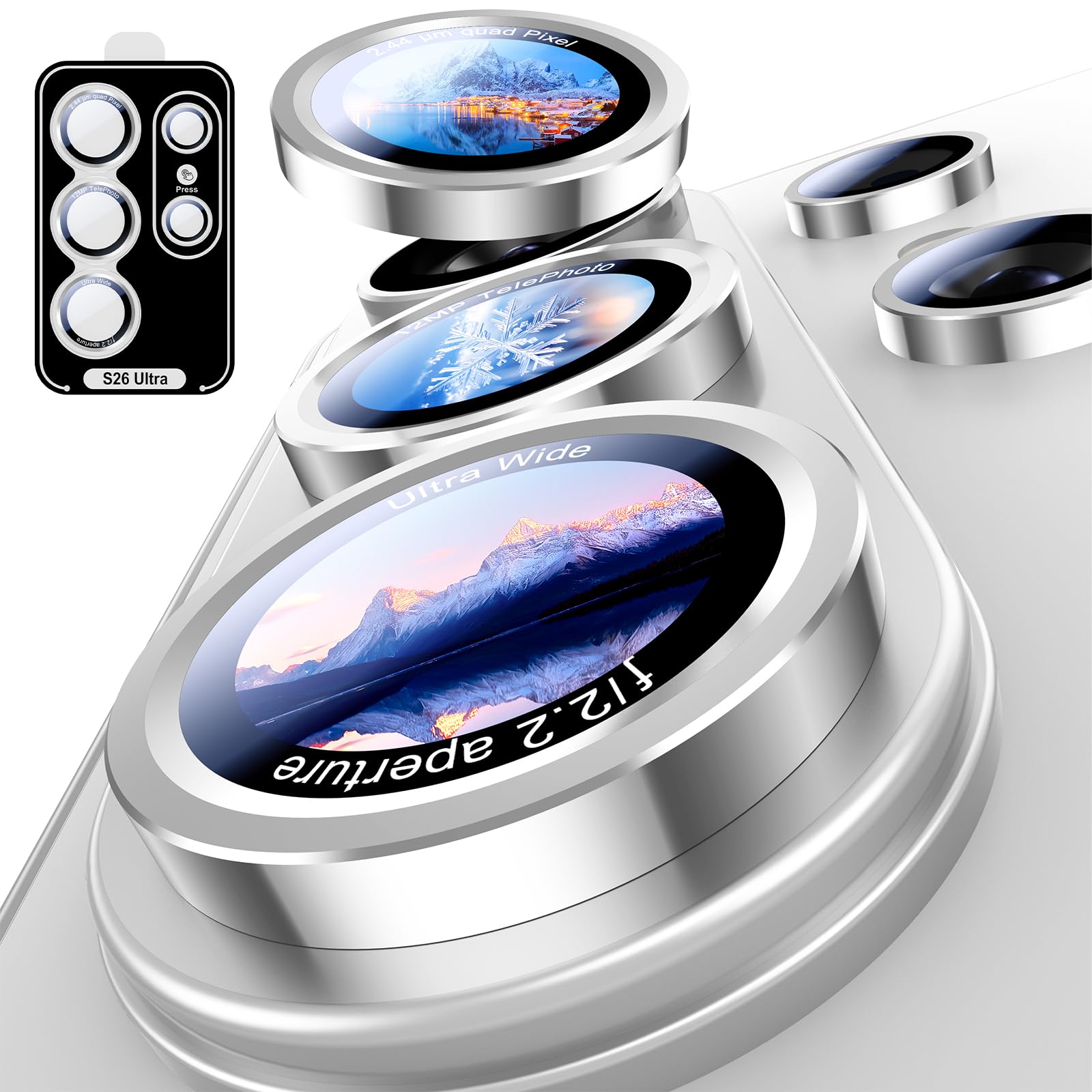 Uyiton for Samsung Galaxy S26 Ultra Camera Lens Protector, Unique Design