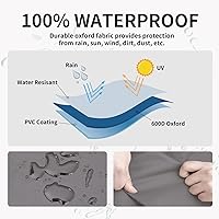 Vista 3 de Easy-Going Funda impermeable para sofá de exterior, funda resistente para sofá de patio de 3 plazas, resistente al viento, funda para muebles