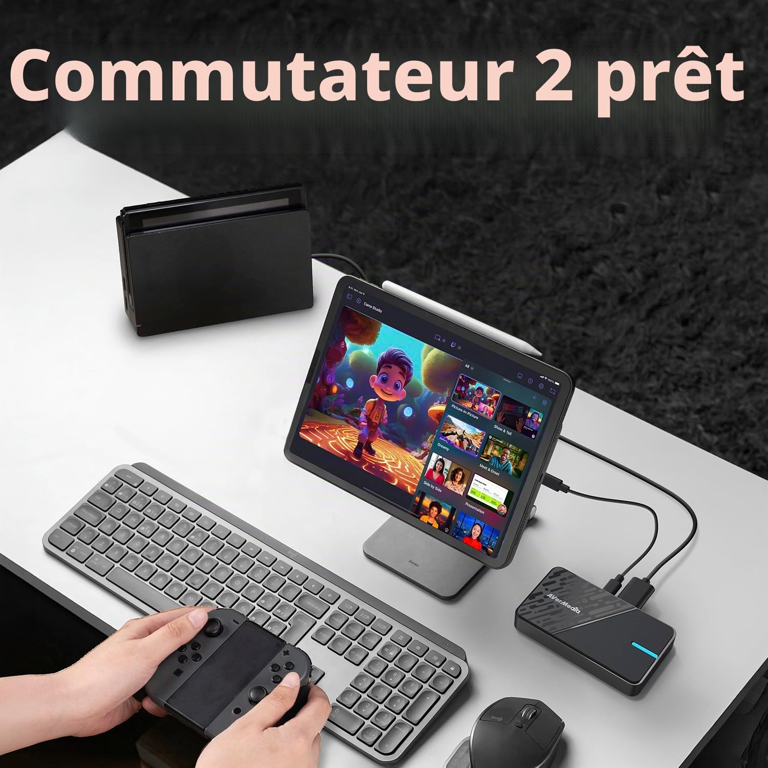 AVerMedia GC311G2 Streamline MINI+ Carte de capture pour streaming, passage HDR 4K60, enregistrement vidéo 1080p60, capture de jeu pour PS5, Xbox, Switch, PC, compatible avec Twitch, OBS, Windows, Mac