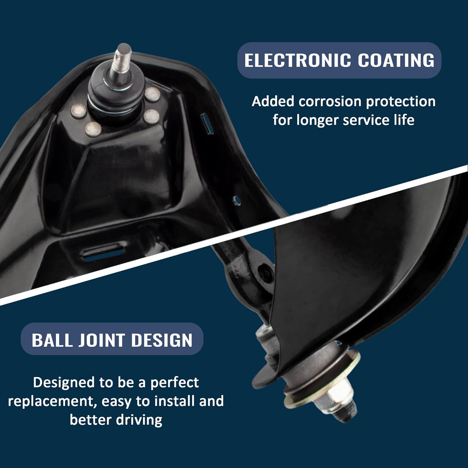 Psrorkeu Pair Front Upper Control Arm w/Ball Joints Suspension Kit for 1978-2005 Chevy El Camino Blazer S10 for GMC Jimmy Sonoma Isuzu Hombre for Olds Cutlass K620261 K620260