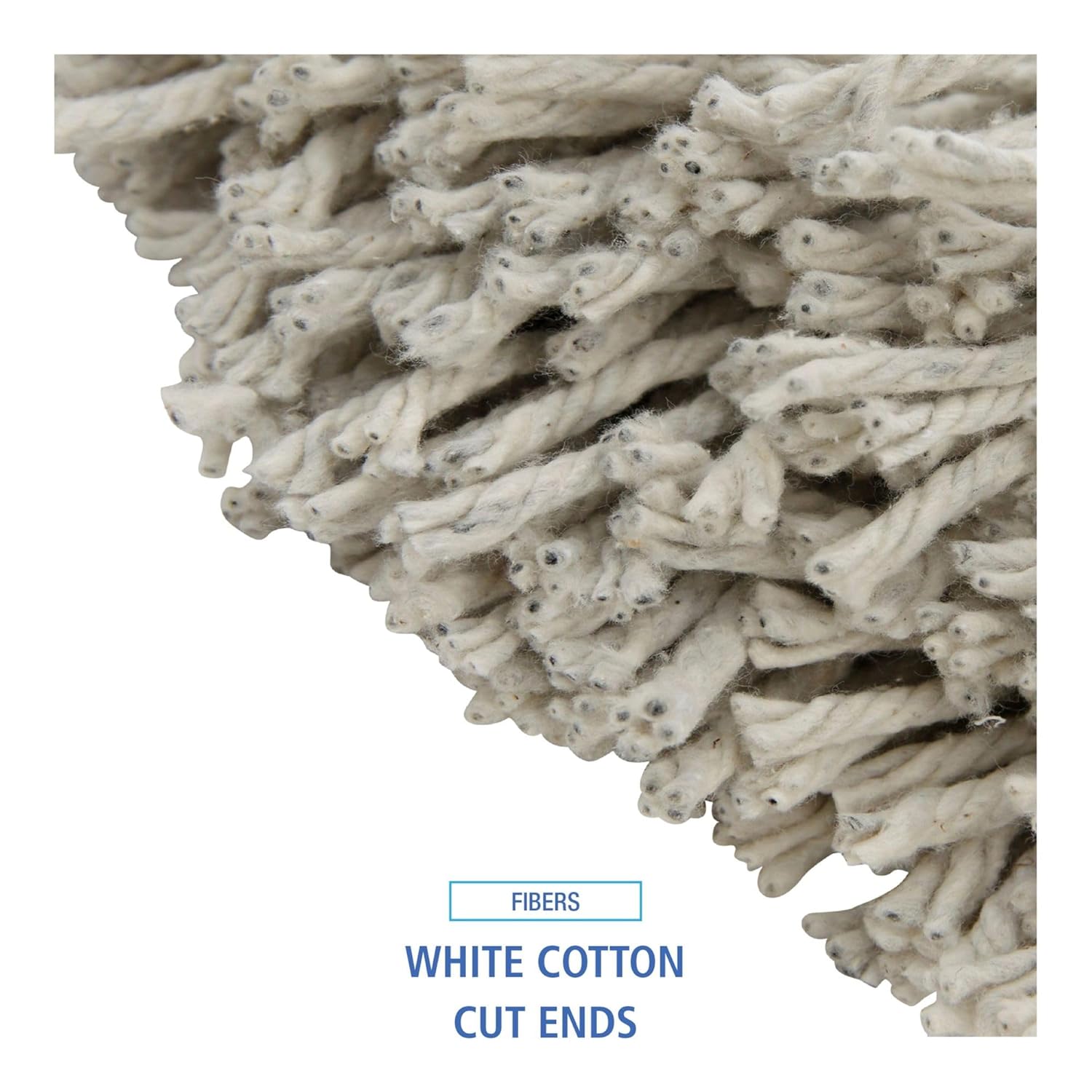 Boardwalk Cut-End Wet Mop Head, Cotton, No. 32, White, 12/Carton