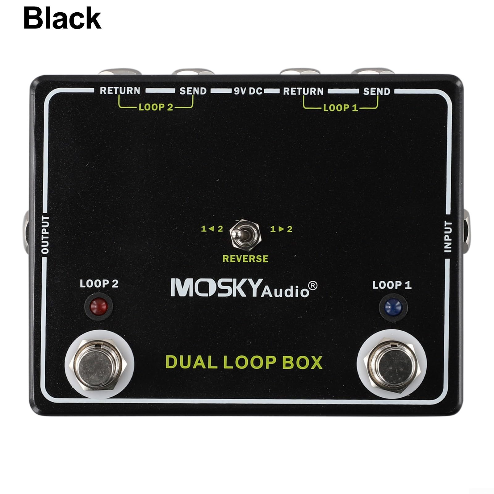 Dual Reverse Loop Box Pédale d'effets pour guitare pour une commutation fluide entre deux canaux de boucle et amplificateurs