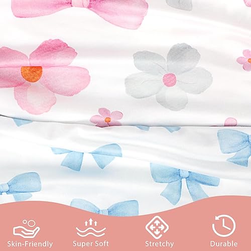 Miniatura 3 de Hooyax Juego de 2 fundas de almohada de lactancia, ultra suaves y elásticas, adorable funda para almohada de alimentación infantil, ajuste perfecto