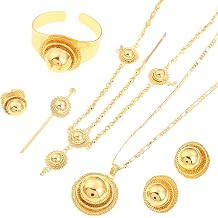 Ethiopian Bridal Jewelry Sets Big Hair Jewelry 6pcs Sets African Jewelry for Ethiopian