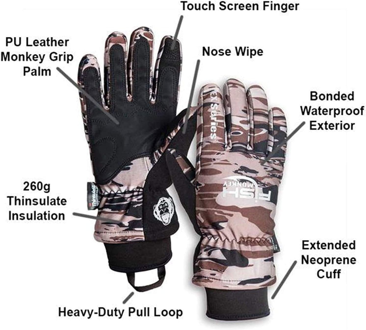 Fish Monkey FM31-FALLWTRCAM-2XL Tundra Ex Fall Water Camo 2XL