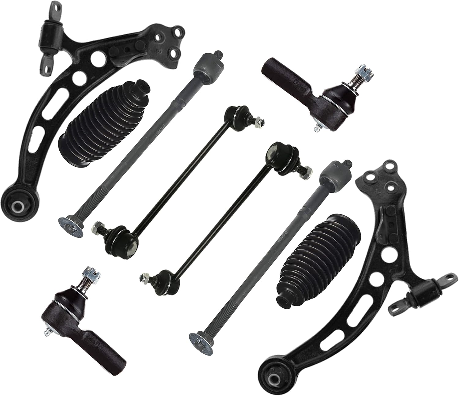 PartsW Front Lower Control Arm & Ball Joints Outer Inner Tie Rods Sway Bars 12