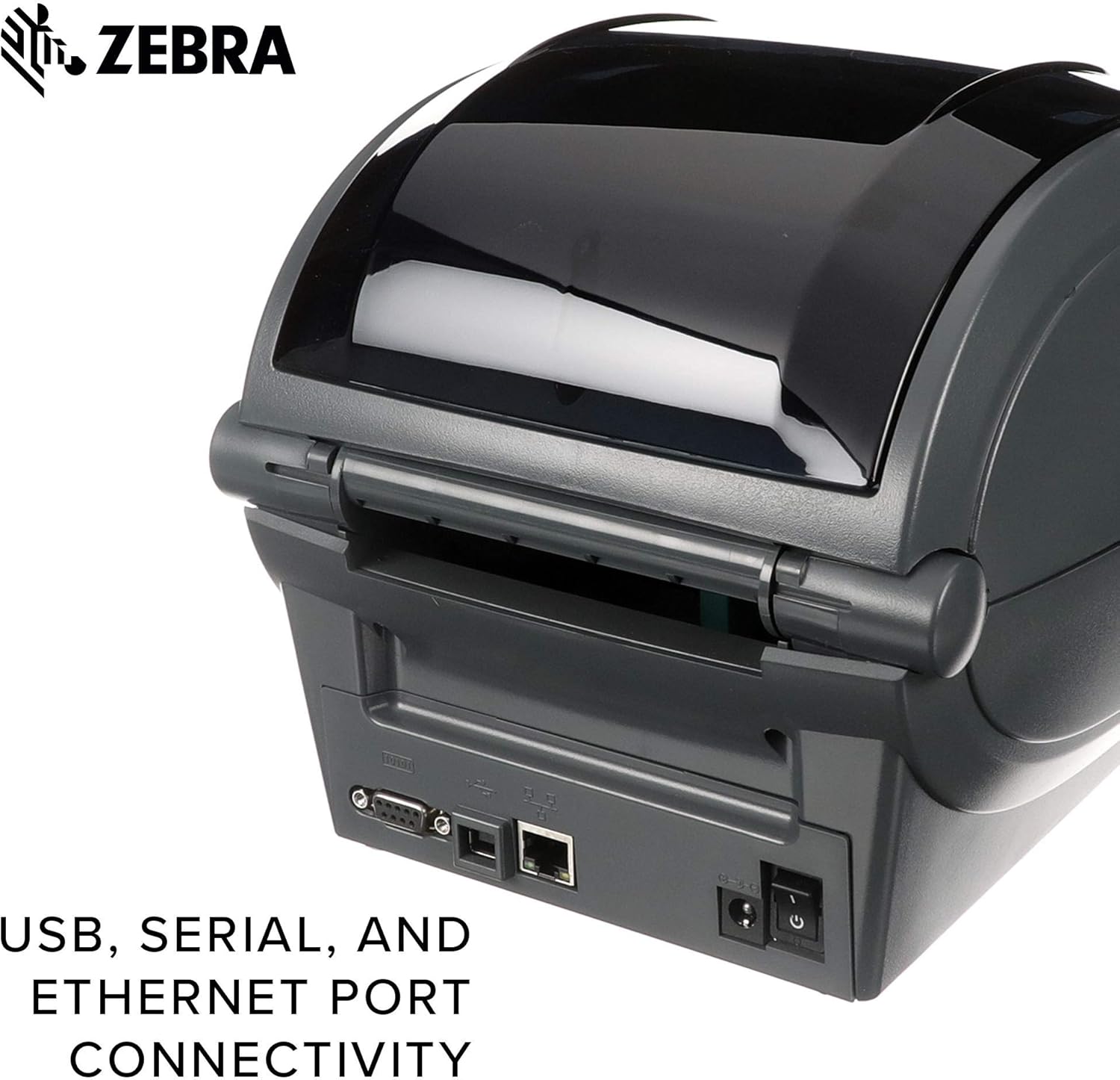 Zebra - GX420t Thermal Transfer Desktop Printer for Labels, Receipts, Barcodes, Tags - Print Width of 4 in - USB, Serial, and Ethernet Port Connectivity (Includes Peeler) - GX42-102411-000 (Renewed) - Image 5