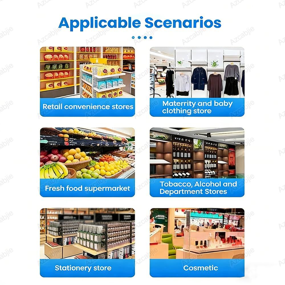 Caisse Enregistreuse Tout-en-Un, Terminal De Point De Vente Tactile Intelligent pour Restaurants Et Commerces De Détail, Tiroir-Caisse, Double écran 15,6 Pouces Blue