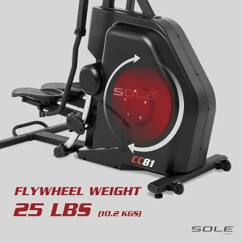 SOLE CC81 Cardio Climber, Full Body Vertical Climber & Stepper Machine for HIIT Training, 20 Magnetic Resistance Levels, Bluetooth LCD Console, Adjustable Handlebars, Low-Impact Home Cardio