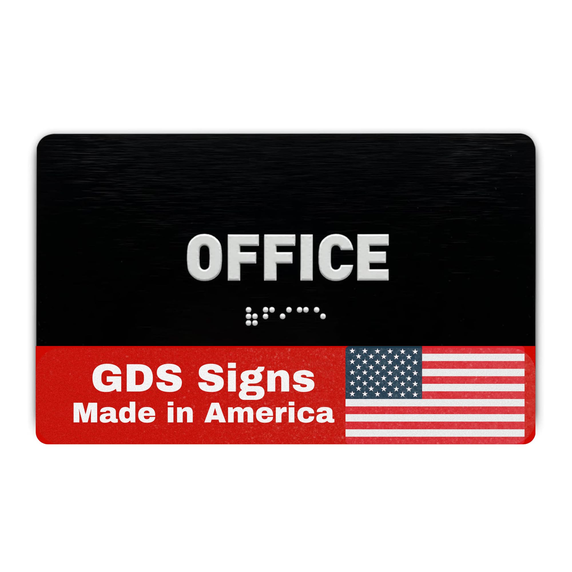 GDS Office Sign Brushed Black
