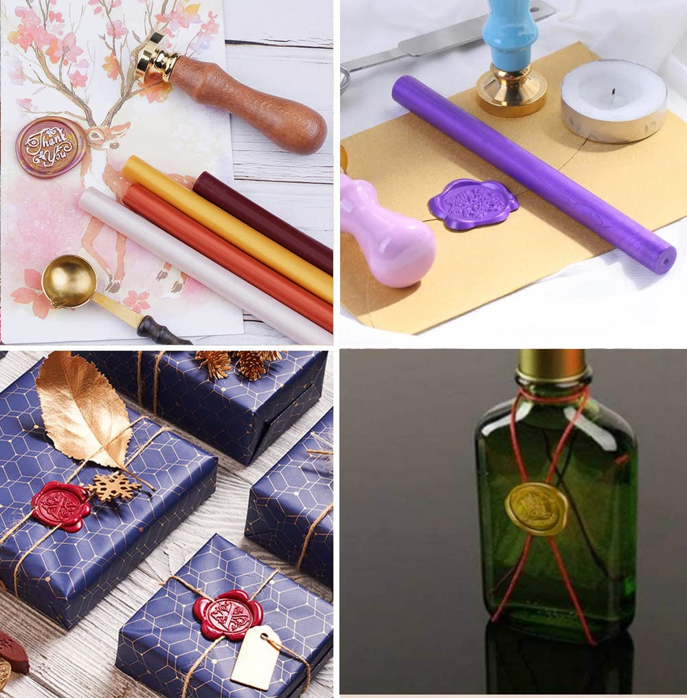 10 varillas de cera de sellado púrpura para sello de cera, barras de sellado AMTOL para pistola de pegamento, ideal para invitaciones de boda,sobres de tarjetas, envoltura de regalo.