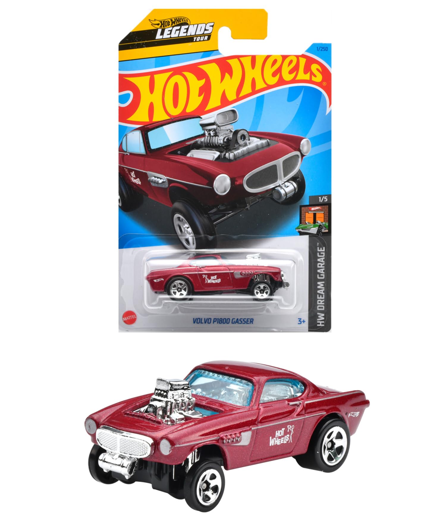マテル(MATTEL) ホットウィール(Hot Wheels) ベーシックカー ボルボ P1800 ギャッサー 【3才~】 HNK38