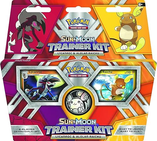 Juego de entramiento Lycanroc y juego de cartas Alolan Raichu de Pokémon TCG Juego de entramiento Lycanroc y juego de cartas Alolan Raichu de Pokémon TCG
