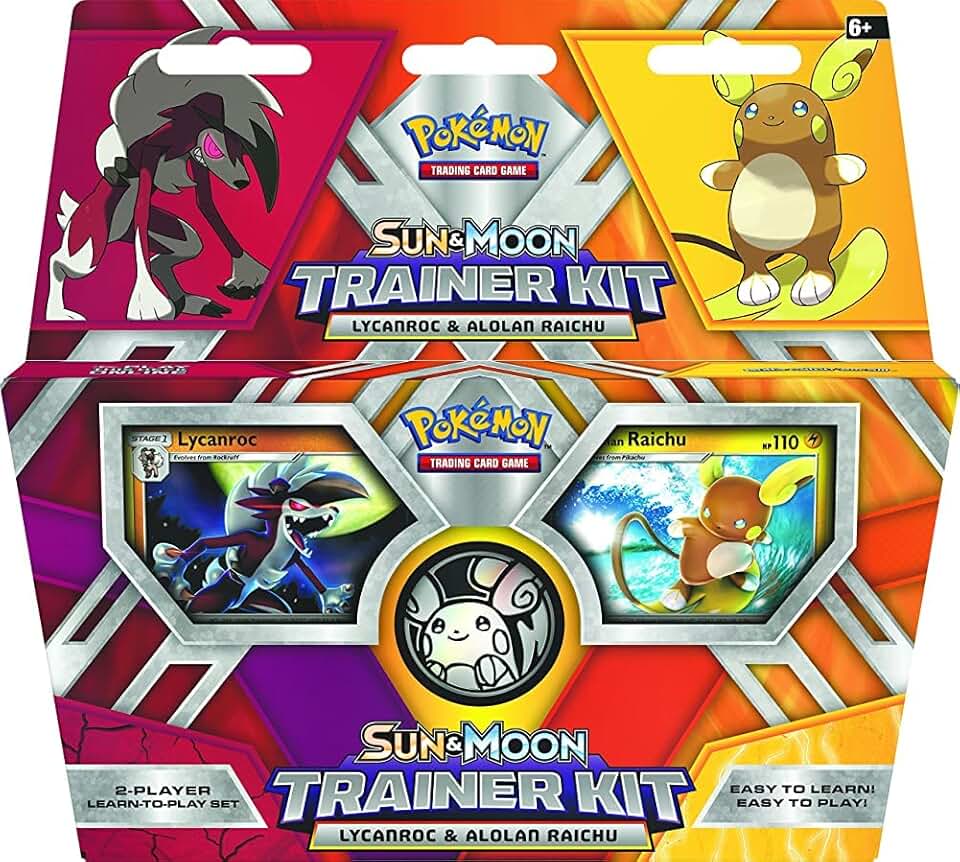 Pokémon TCG: Sun &amp; Moon Trainer Kit Lycanroc &amp; Alolan Raichu Card Game