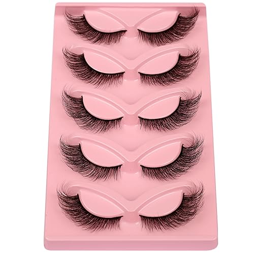 Miniatura 6 de Pestañas postizas de ojo de gato, aspecto natural, pestañas de visón sintético, pestañas finas, volumen de ojos de zorro, pestañas postizas suaves