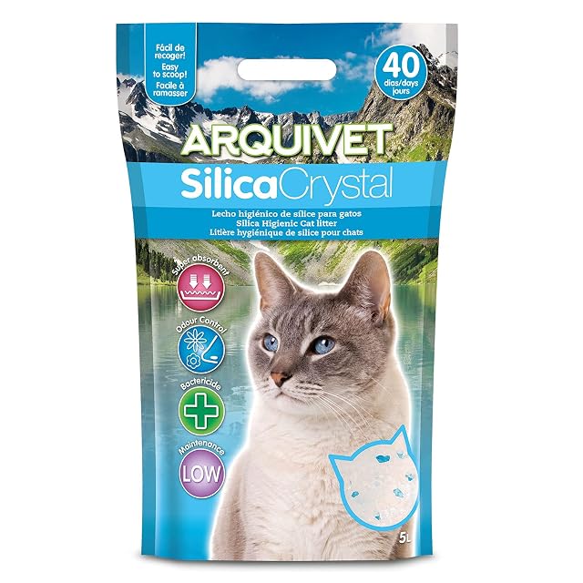 Arquivet Arena para Gato Silica Crystal, Pack 6 Unidades de 5 L