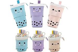 3-Pack Telescopic Bubble Tea Pencil Case