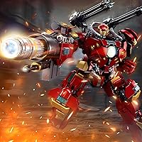 Vista 2 de HIGH GODO Mech Robot - Juego de bloques de construcción transformables para adultos, City Warrior Justice Hero Soldier Mech Model Building Kit, Cool