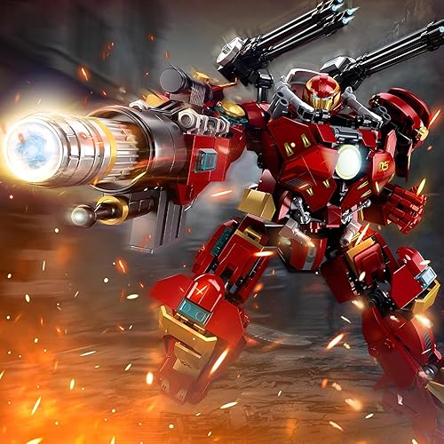 Miniatura 2 de Mech Robot - Juego de bloques de construcción transformables para adultos, City Warrior Justice Hero Soldier Mech Model Kit de construcción, robots