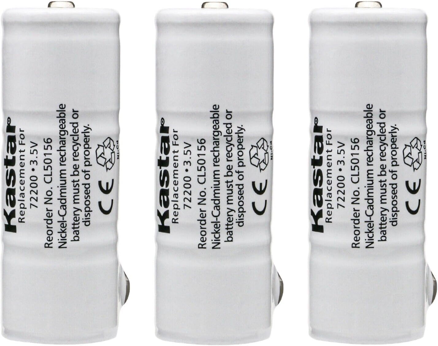 Kastar 3Pack NiCD Battery 3.5V 750mAh Replacement for