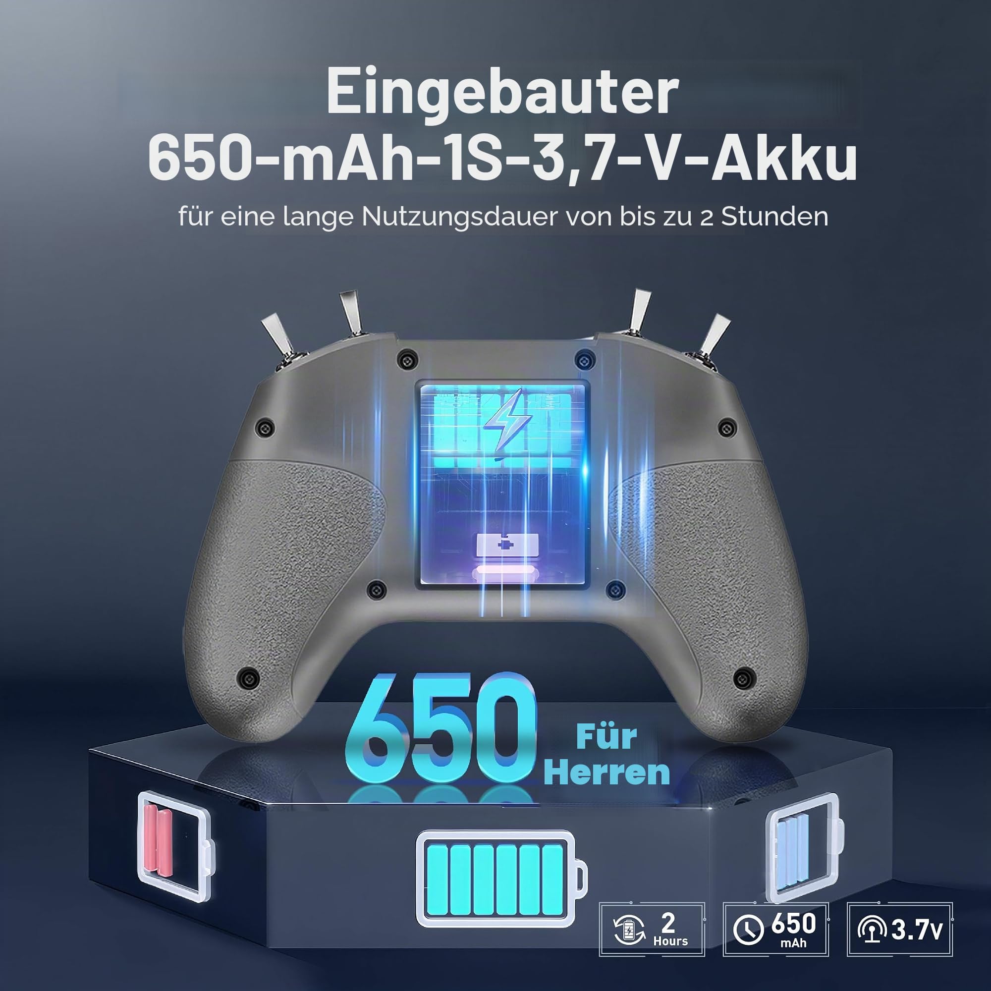 C8 ELRS V3 Fernsteuerung mit Nano Empfänger CR8 für FPV-Drohnen/Tiny Whoop/Fixed Wing, FPV-Drohnen-Simulator-Controller für Anfänger, Modus 2 (C8 ELRS Controller & Empfänger)