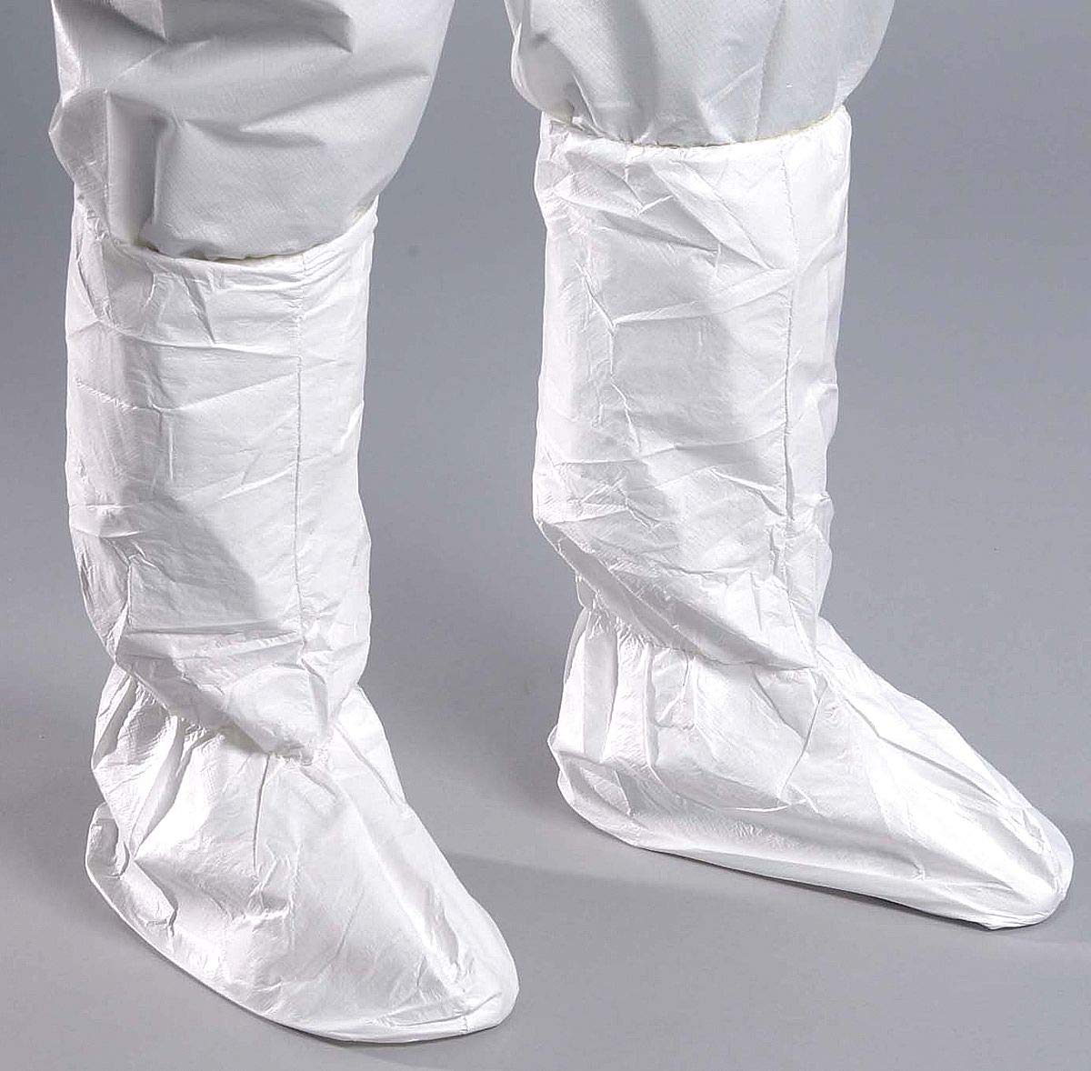 Alpha Pro Tech BT-A1812-B Critical Cover UltraGrip Elastic Top and Ankle Boot Cover with Anti-Skid Sole, Universal, White (Case of 200)