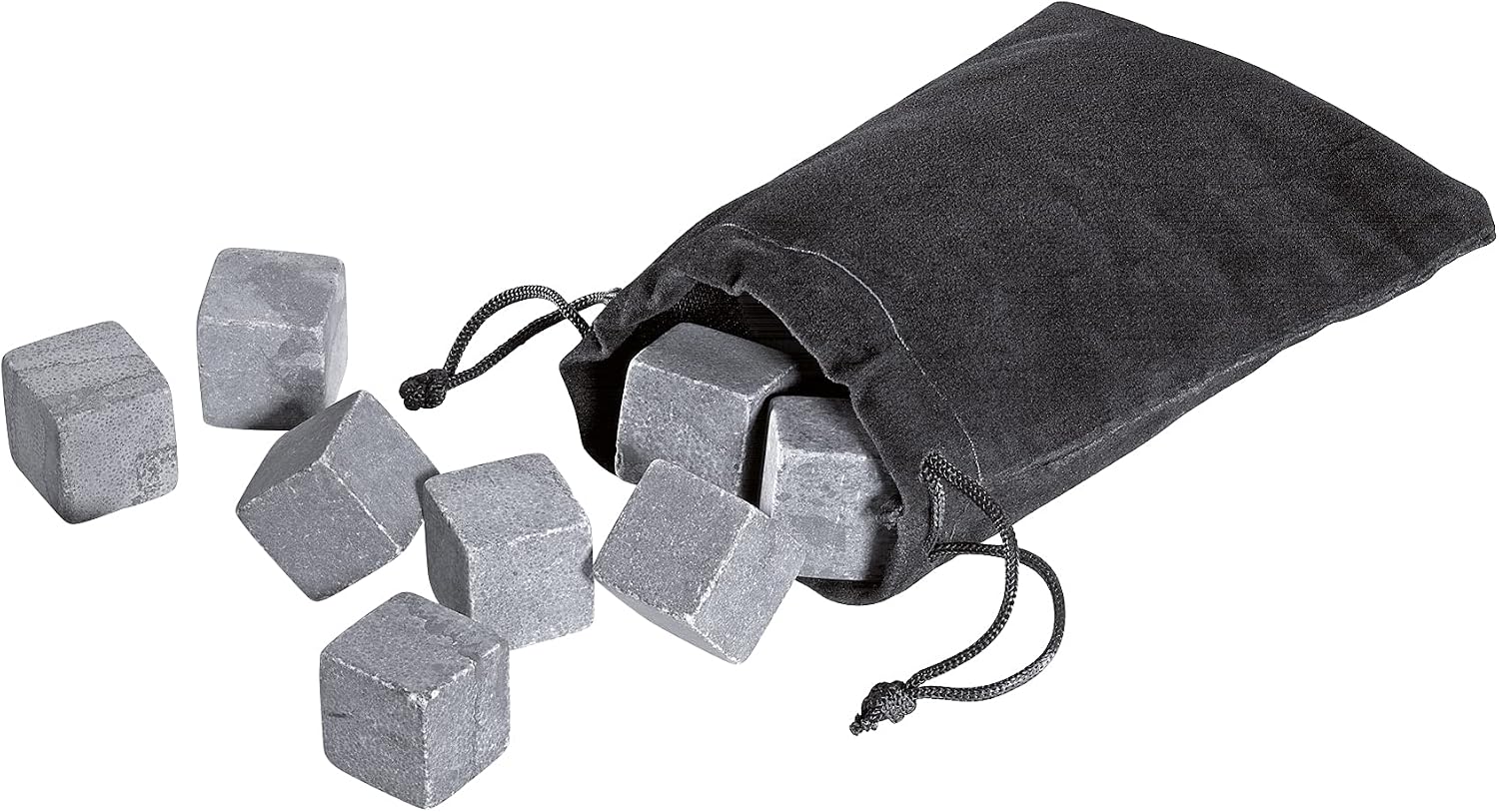 Cilio Reusable Cooling Stones in Natural Stone, 3/4-Inch, Set of 8, Includes Storage Pouch