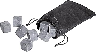 Cilio Reusable Cooling Stones in Natural Stone, 3/4-Inch, Set of 8, Includes Storage Pouch