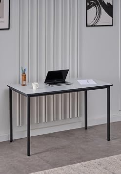 Arpelia Çalışma Masası 125X65 CM LAVA-GRİ,KENARLARI ANTRASİT BANLI