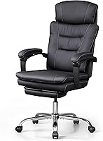 Vista 8 de DEVAISE Silla ejecutiva de oficina para computadora, silla de escritorio ergonómica de respaldo alto con reposabrazos abatibles ajustables, soporte