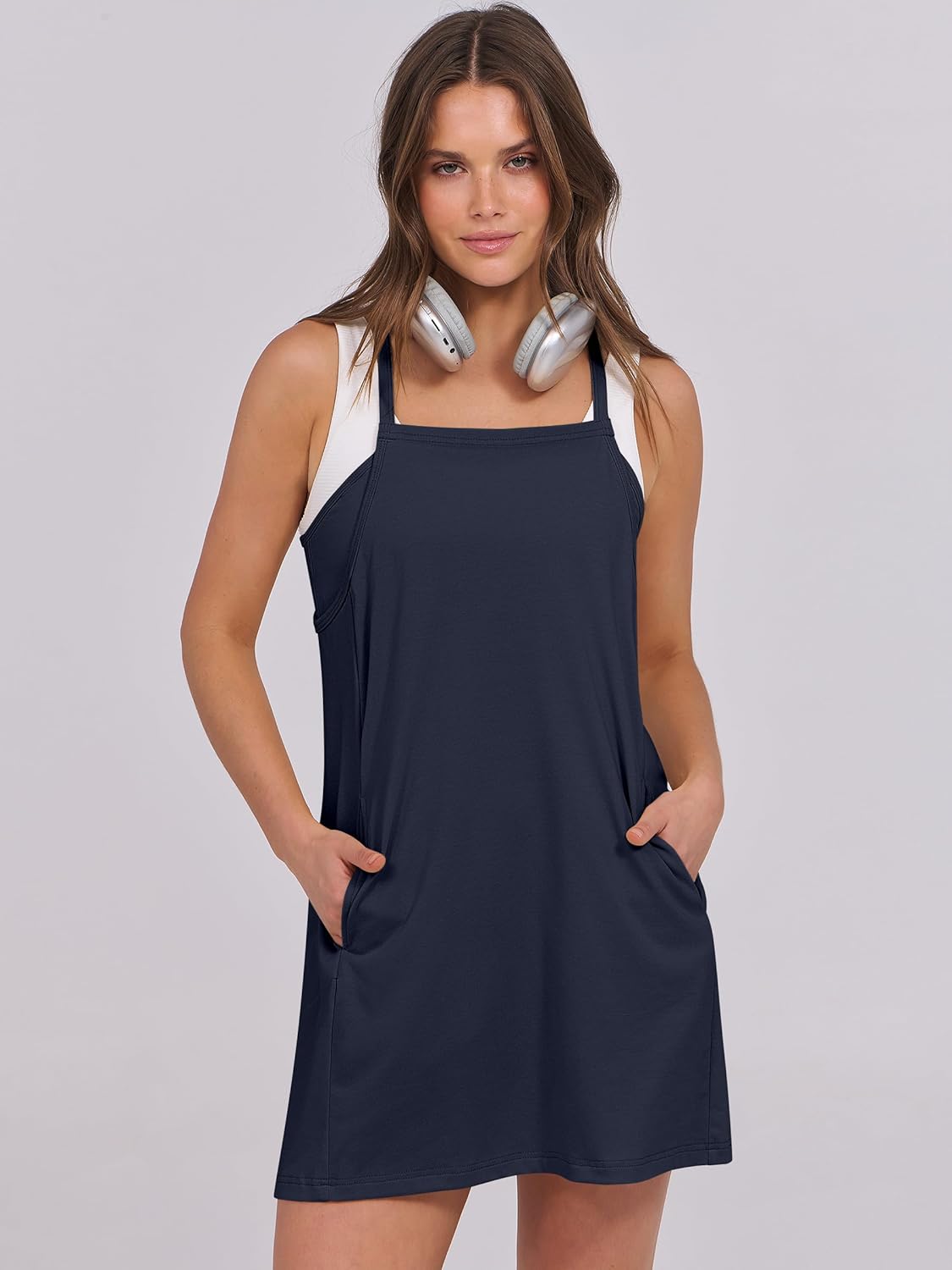 ANRABESS Women Summer Dress 2026 Beach Vacation Outfits Tennis Athletic Workout Romper Dress Built in Shorts Travel Clothes - Image 7