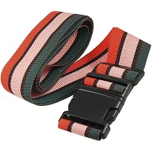 Ruilogod Red Pink Black Green Stripe Design Release Luggage Strap id 018 bfd 326 8af 611